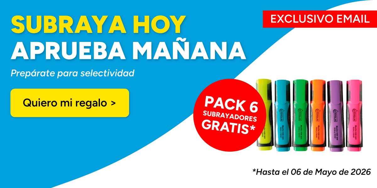 Pack de subrayadores gratis con tu pedido