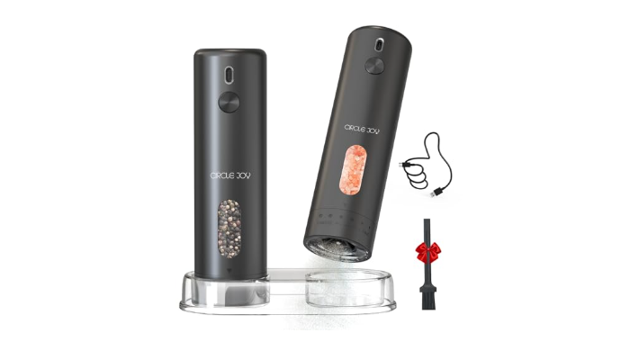 CIRCLE JOY Rechargeable Electric Salt and Pepper G...