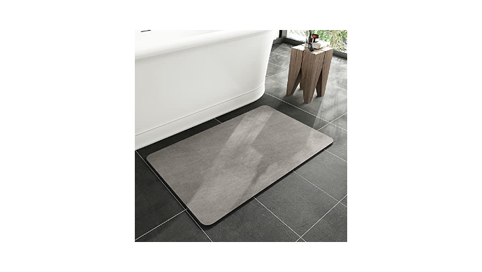 MontVoo -Bath Mat-Rubber Backing Non SlipThin Bath...