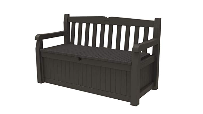 Keter Solana 70 Gallon Storage Bench Deck Box for ...