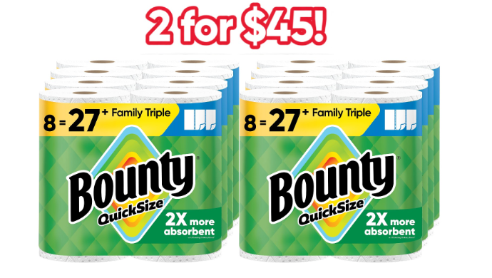 ADD TWO TO CART! Bounty Quick-Size Paper Towels