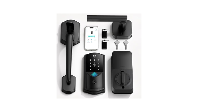 WiFi Smart Front Door Lock with Handle – Firstrive...