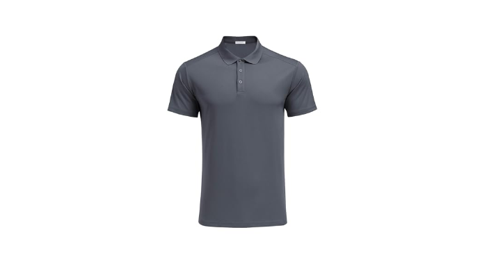 PINSPARK Men's Golf Polo Shirts Moisture Wicking Q...