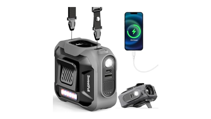 SWEETFULL Portable Waist Fan 10000mAh