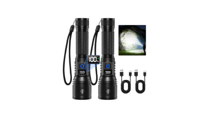 Rechargeable Flashlights High Lumens 2Pack