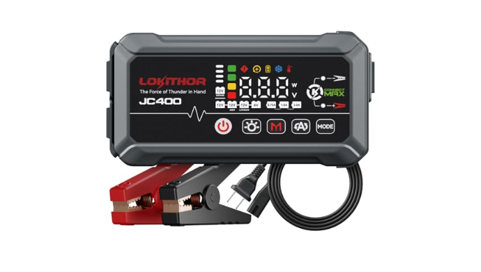 LOKITHOR JC400 9-in-1 Battery Charger and Jump Sta...