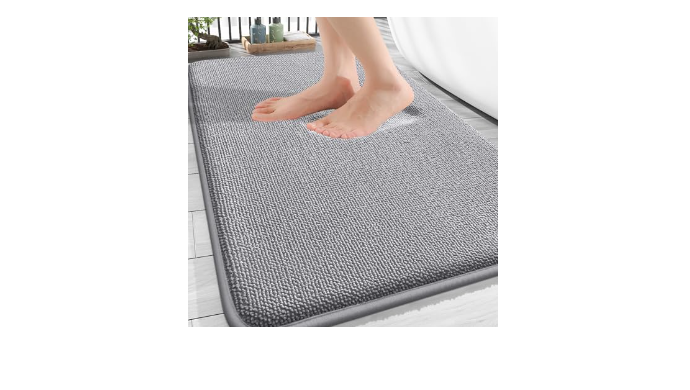 OLANLY Thick Memory Foam Bath Mat Rug 30x20