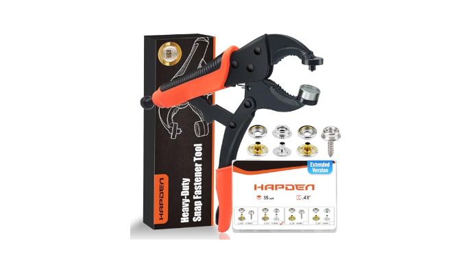 Heavy Duty Snap Fastener Tool Kit ＆ 35 Sets Extend...