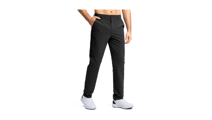 Pudolla Men's Golf Pants Stretch Classic Fit Work ...