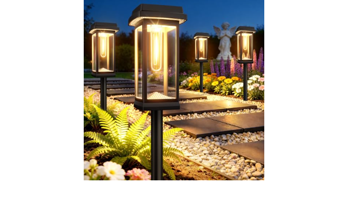 8-Pack Solar Pathway Lights Outdoor