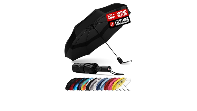 Repel Windproof Travel Umbrella - Compact & Withst...
