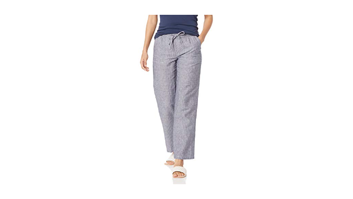 Amazon Essentials Women's Pull On Linen Blend Draw...