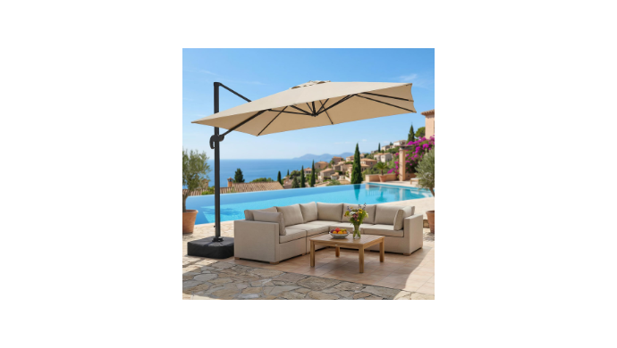 OLILAWN 9' x 12' Cantilever Offset Patio Umbrella ...