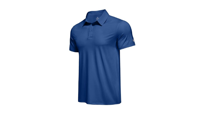 PINSPARK Mens Polo Shirts Moisture Wicking Golf Sh...