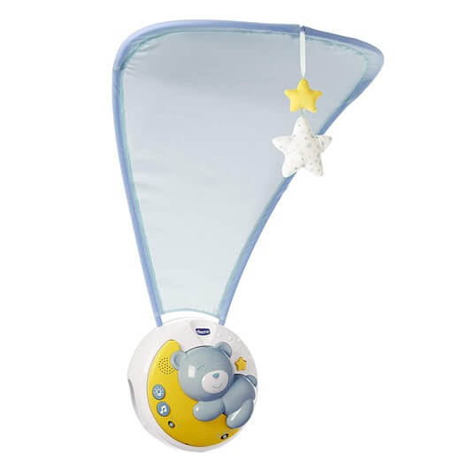 מובייל מקרין לתקרה אור ירח וכוכבים – כחול