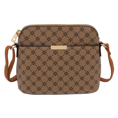 Deluxity Women’s Shoulder Bag with Front Pocket and Pattern