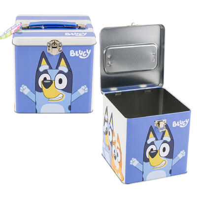 Bluey Tin Cube Carry-All Container with Handle