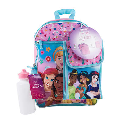 Disney Princess 5 Piece Backpack Set