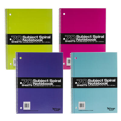 70 Sheets 1 Subject Spiral Notebook
