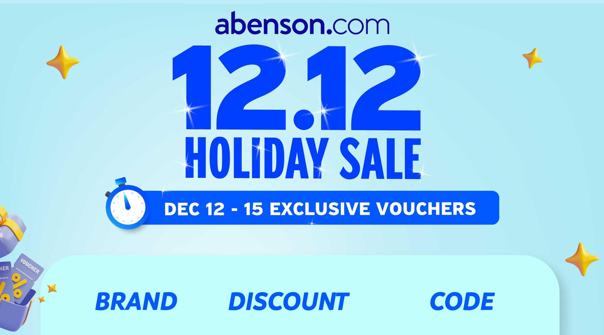 12.12 Holiday Sale - Vouchers