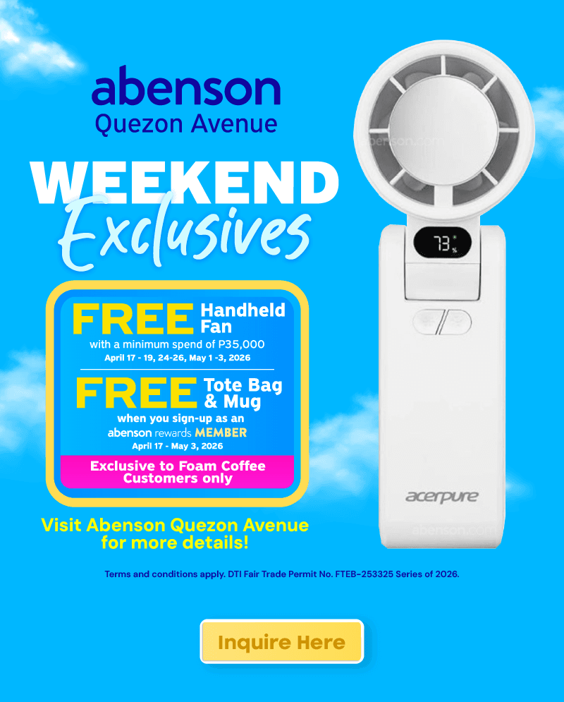 Abenson Quezon Avenue Freebies