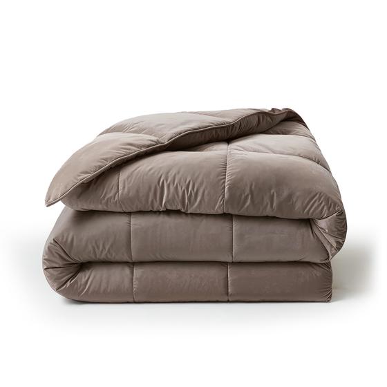 Lazy all-in-one dekbed Velvet - taupe