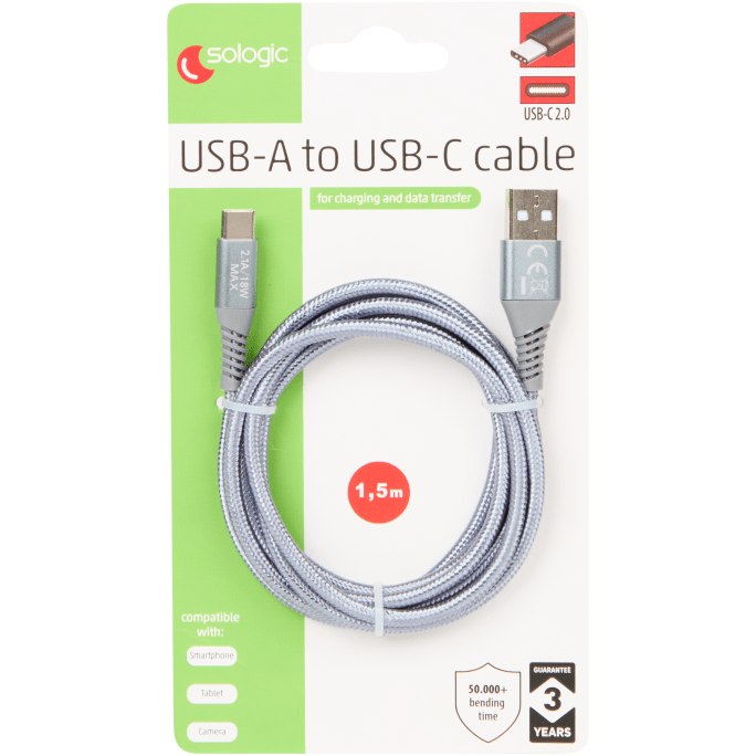 Sologic laad- en datakabel USB-C