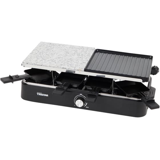 Tristar raclette- en gourmetset met steengrill