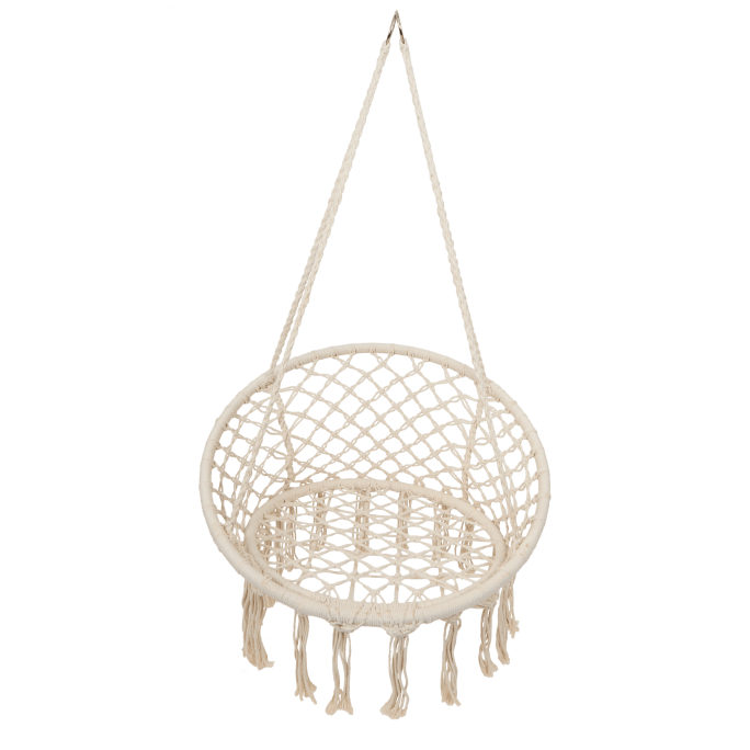 Macramé hangstoel