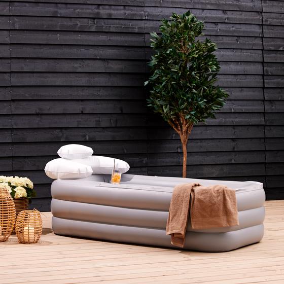 Opblaasbaar bad – grijs/wit