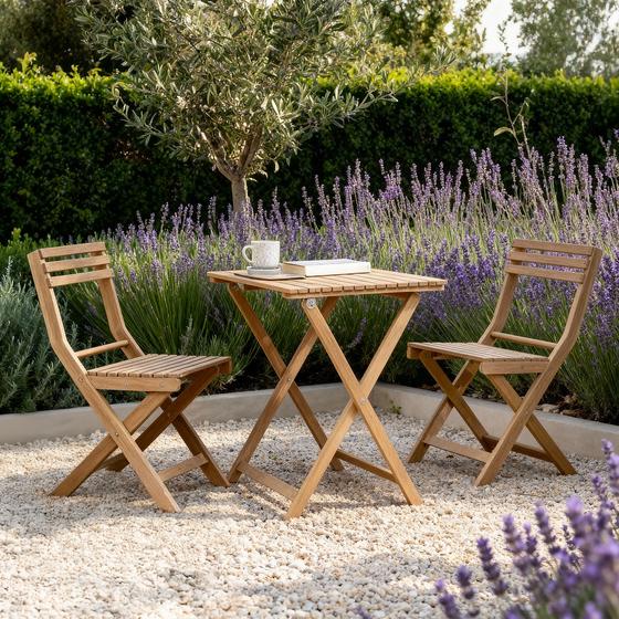 Luxe bistroset met tafel & 2 stoelen
