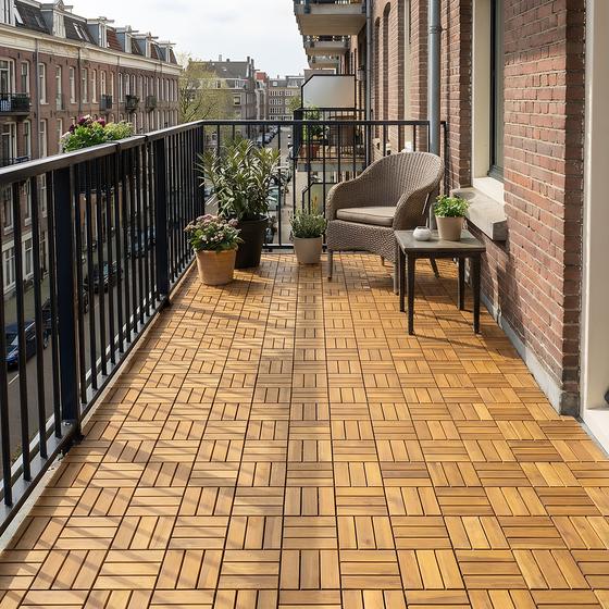 Terrastegels van acaciahout