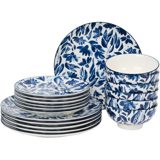Serviesset met bloemenmotief