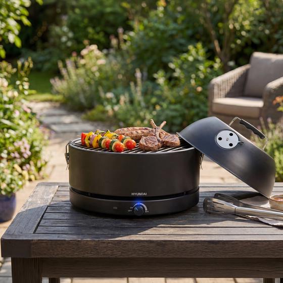 Hyundai tafelbarbecue met deksel
