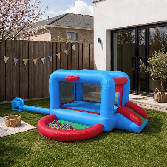 Springkussen met ballenbak – multicolor