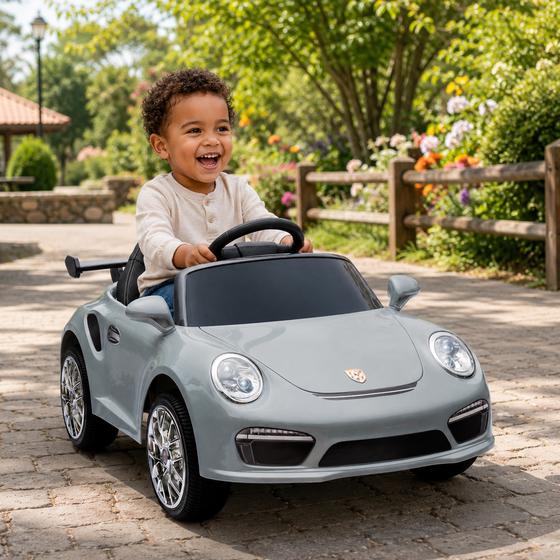 Elektrische kinderauto Porsche RUF CTR 3 S505 - grijs