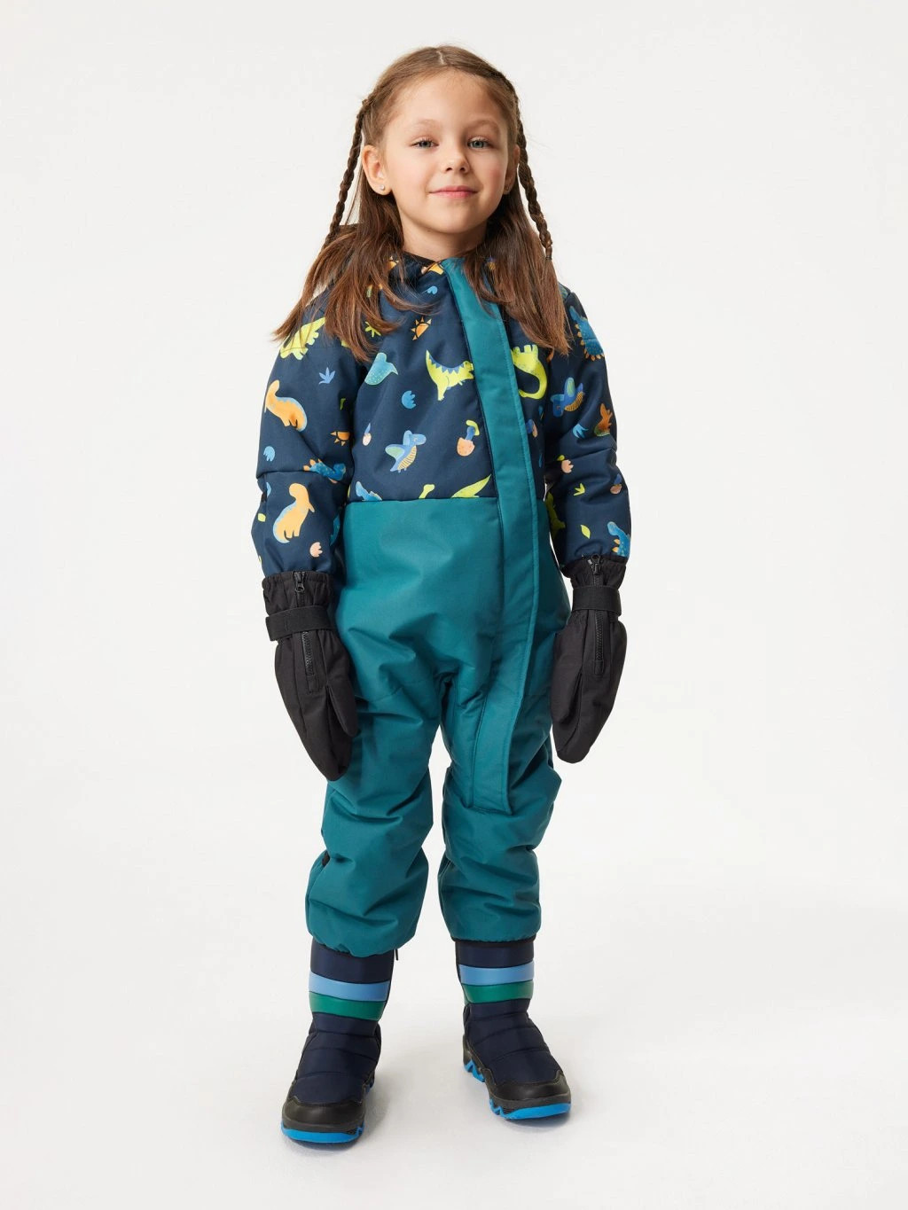 Zimní kombinéza Polar, Kobaltová, Dinosauři - vel. 74/80