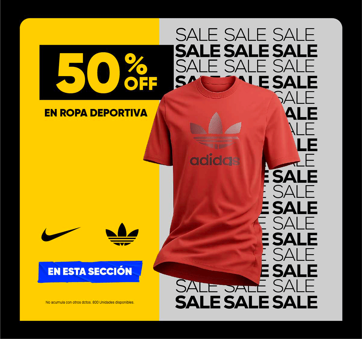 30% OFF EN ROPA DEPORTIVA SALE SALE SALE EN ESTA SECCIÓN