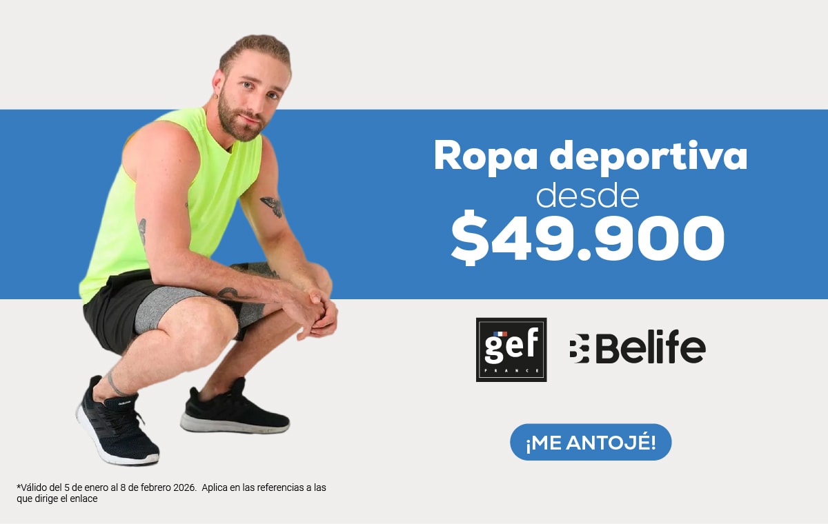 Ropa deportiva desde $49.900gefBelife