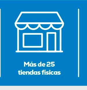 Más de 25 tiendas físicas