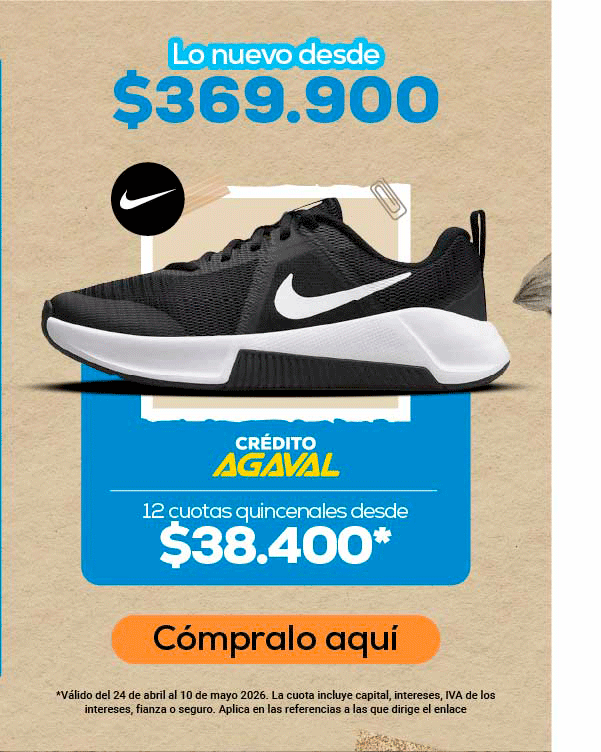 Lo nuevo desde $369.900. Crédito AGAVAL. 12 cuotas quincenales desde $38.400*. Cómpralo aquí.