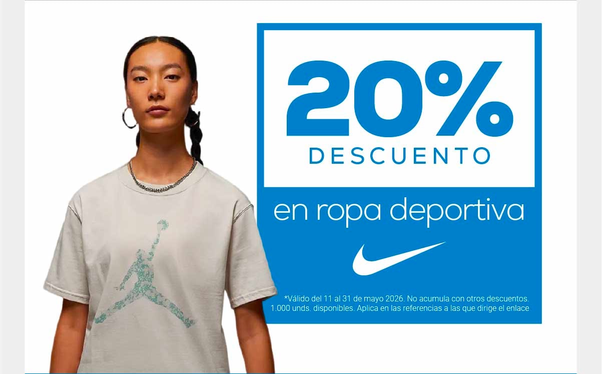 20% DESCUENTO en ropa deportiva Nike