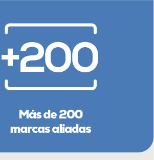 +200 Más de 200 marcas aliadas