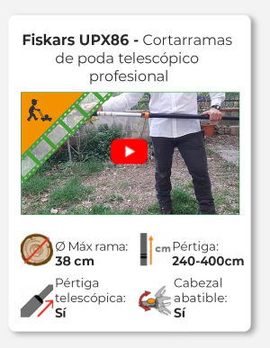 Fiskars UPX86 - Cortarramas de poda telescópico profesional - pértiga 240/400 cm - Ø 32 mm