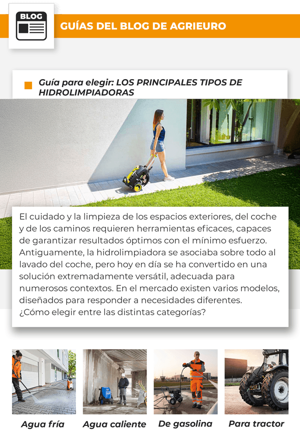 Guía para elegir: LOS PRINCIPALES TIPOS DE HIDROLIMPIADORAS