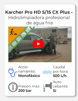 Karcher Pro HD 5/15 CX Plus - Hidrolimpiadora profesional de agua fría - 200 bar - 500 l/h