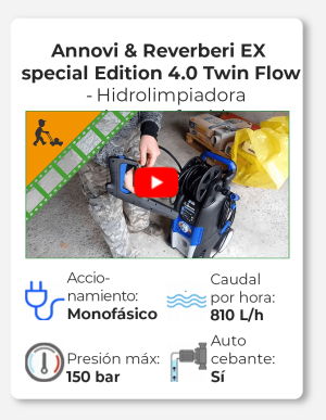 Hidrolimpiadora Annovi & Reverberi EX special Edition 4.0 Twin Flow 150 bar máx, 13,5 l/min