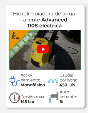 Hidrolimpiadora de agua caliente Advanced 1108 eléctrica