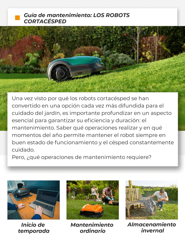 Guía de mantenimiento: LOS ROBOTS CORTACÉSPED