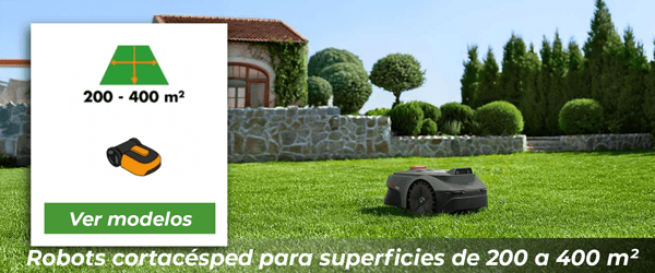 Robots cortacésped para superficies de 200 – 400 m² | Ir al catálogo